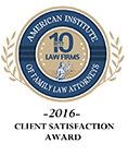 american institute of family law logo for client satisfaction award 2016